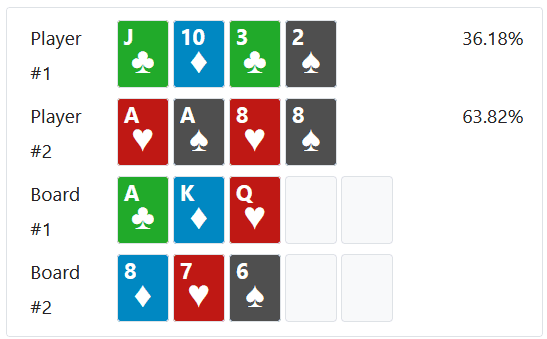Double Board Straight Example 4cPLO B